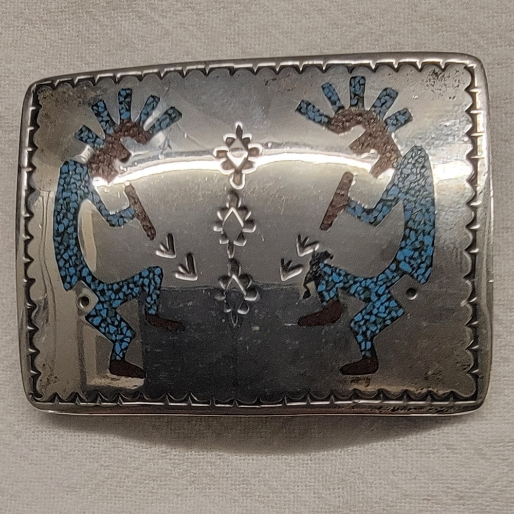 Bennie Bowekaty Kokopelli Belt Buckle